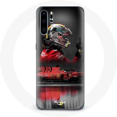 Case voor Samsung galaxy P30 pro Formule 1 Sebastian Vettel F1 coureur Rood rood