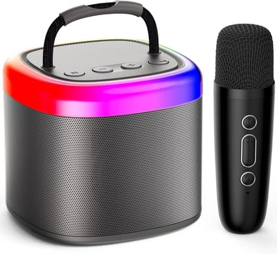 Draagbare Karaoke Set met Microfoons voor Kinderen en Volwassenen - Bluetooth Speaker voor Feestjes