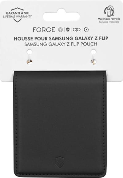 Force Case, Hoesje geschikt voor Samsung Galaxy Z Flip - met Schouderband, Zwart