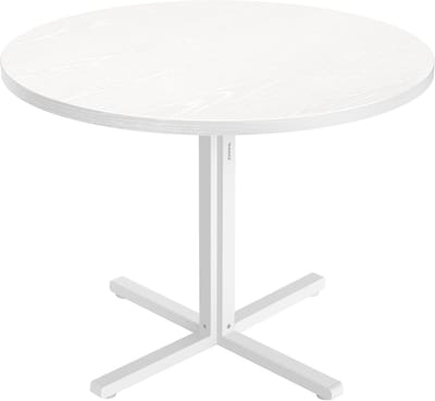 Furnstar Ronde Eettafel 80 cm – Eetkamertafel voor 2-4 Personen – Landelijke Stijl – Waterbestendig & Krasvast – Wit