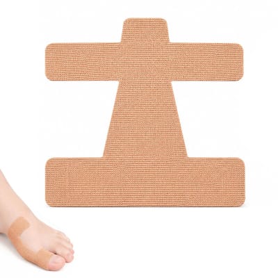 BOTC Hallux Valgus Correctietape - Orthopedische tape -10stuks - Voorgeknipte Bunion Tape voor Grote Teen Correctie - Waterdicht & Elastisch - Huidskleur