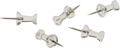 Prikbordnaalden glashelder 100 stuks - Doorzichtige push-pins transparant