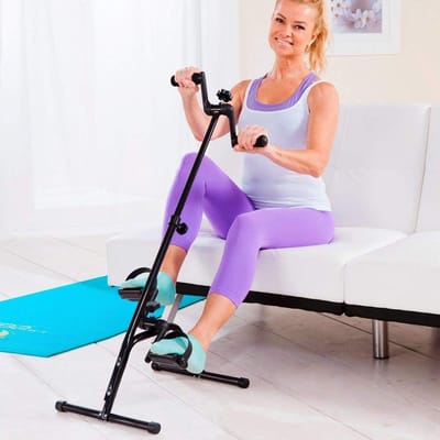 Pedaal Oefening Fiets - Hometrainer Arm Been - Zittend Trainen - 20 Spieren Trainen - Compact Ontwerp - Zwart