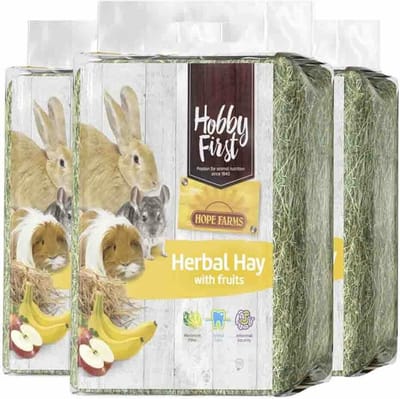 HobbyFirst Hope Farms Herbal Hay Fruit - 3 x 1 kg - Voordeelverpakking