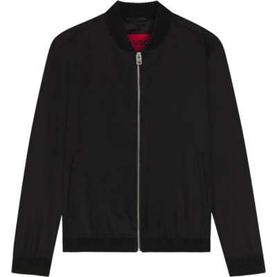 Hugo Evalom effen overshirt voor heren (Zwart)