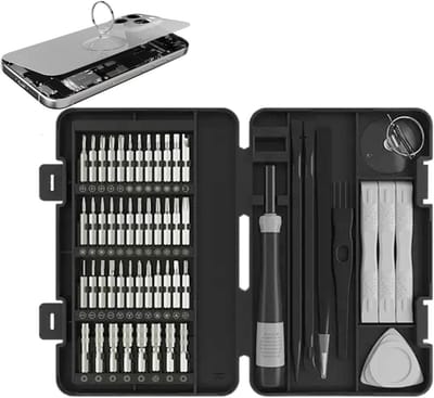 Schroevendraaierset - Reparatieset Precisie - Apparaten Repareren - 58 Delig Magnetisch - Compact Formaat - Zwart Grijs