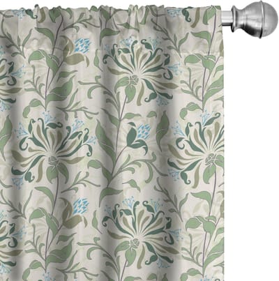 ABAKUHAUS Gordijnen – 2x75x175 cm, microvezel, meerkleurig, halfdonker