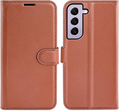 Coverup Hoesje - Geschikt voor Samsung Galaxy S23 Hoesje - Coverup Book Case - Bruin