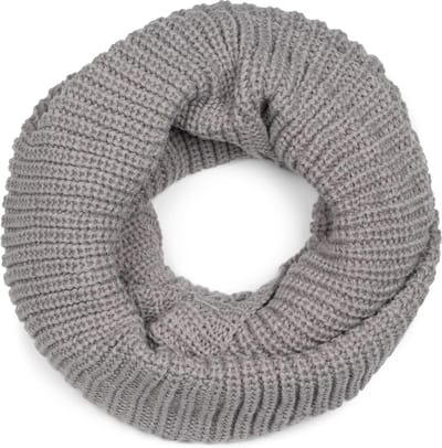 Dames Loop Sjaal - Tube Sjaal Gebreid - Warm Blijven - Fijne Ribbrei - 35 x 65 cm - Uni Kleur