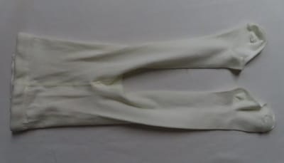Maillot Kousenbroek - Collant - Meisje - wit -Effen- 12/ 24 maanden