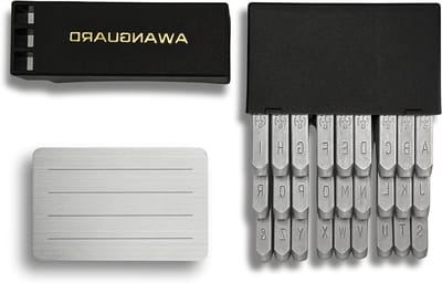 Letter Ponsen Set - Metaal Stempels - Crypto Back-up Maken - Cr-V Staal Duurzaam - 3mm Hoogte - Zilver