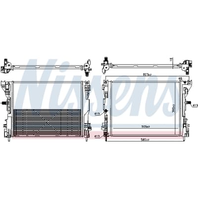 Radiator, motorkoeling NISSENS 606746