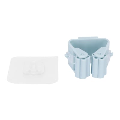 Support de Balai Mural Rangement de Serpillère Pince pour Salle de Bain Cuisine Jardin Vert Clair