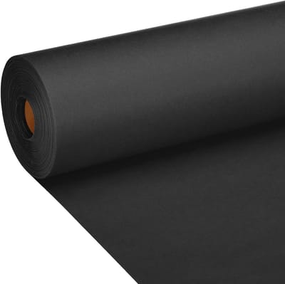 Inpakpapier 35 x 2000 inch (160') 80 g/m² Kraftpapier Rol voor Geschenken, Posters en Creatief Knutselen, Zwart