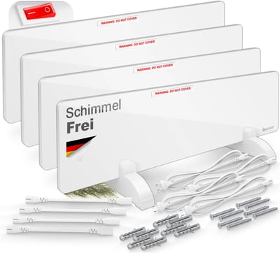 KESSER® 4x Infrarood Verwarmingspaneel - Anti Schimmel & Vochtvreter - Elektrische Verwarming