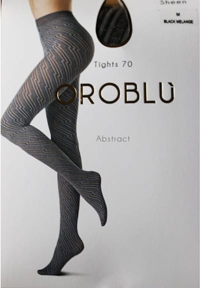 Oroblu fantasie 70 den panty Sheen abstract maat S zwart melange