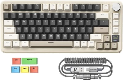 Draadloos 75% Gaming Toetsenbord met TFT Scherm en RGB Verlichting - Mechanisch, Hot-Swap en QMK Compatibel