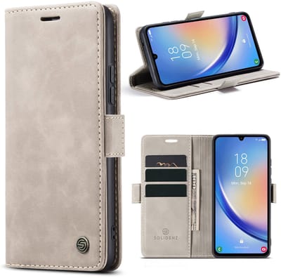 Multimedia & Accessoires Urban Book Case Hoesje geschikt voor Samsung Galaxy A17 – Beige -Telefoonhoesje – Met Stand – Kaarthouder – Pasjes Houder – Magneet Sluiting – Bookcase