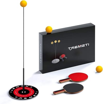 Tafeltennistrainer Set - Pingpong Oefenmateriaal - Zelf Training - Elastische schacht - 2 rackets 3 ballen - Niet gespecificeerd