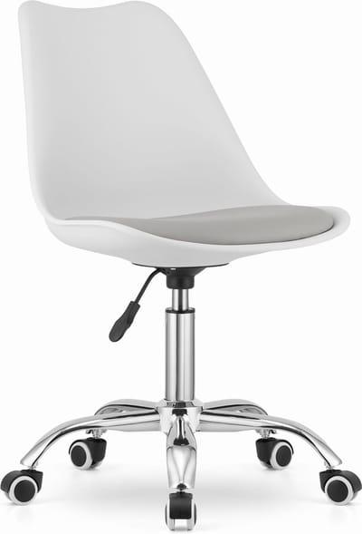 Chaise pivotante - VIKING CHOICE - ALBA - Similicuir - Blanc et gris - 120 kg max. blanc