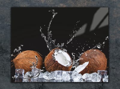 TMK ArtDeko - Snijplank - Glas - 30x22 cm - Kokosmotief