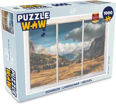 Puzzel Doorkijk - Landschap - Heuvel - Legpuzzel - Puzzel 1000 stukjes volwassenen