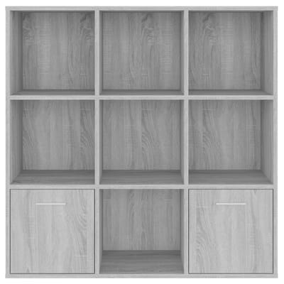 vidaXL Boekenkast 98x30x98 cm grijs sonoma eikenkleurig