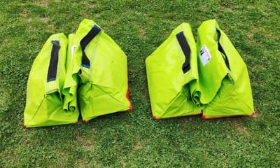 Honden Behendigheid Zandzakken - Tunnel Stabilisatoren - Hondentraining Buiten - Antislip Rubberen Noppen - Voor 60cm Tunnel - Limoengroen