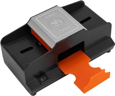 Automatische kaartenmixer, automatische kaartenschudmachine met twee shuffling-modi en twee stroommodi (USB/batterijen), elektrische kaartenschudder voor poker, UNO, Blackjack, Bridge, 22 x 11