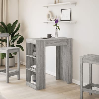 vidaXL - Bartafel - met - rekken - 95x47x103,5 - cm - bewerkt - hout - grijs - sonoma