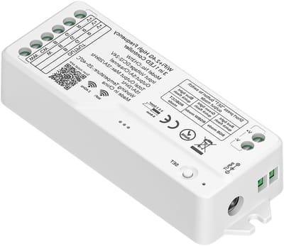 3-in-1 LED Controller met WiFi en RF Afstandsbediening, Compatibel met Tuya, Google Assistant en Alexa voor RGB en RGBW Verlichting