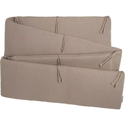 Baby's Only Boxbumper Grace - Boxomrander met visgraatmotief - Parkomranding - Beige - 330x28 cm