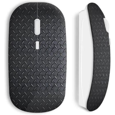 Souris sans fil - Plaque d'acier - Noir - Compatible Mac et PC - USB - WiFi