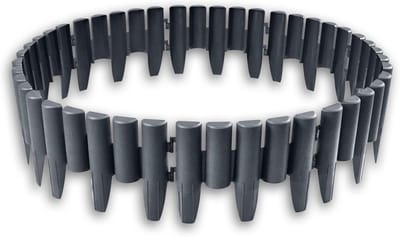 Flexibele Gazonranden 28x24cm - Kunststof Bedrand voor Tuin en Bloembedden - 5,6m (20 Stuks) - Antraciet