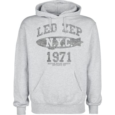 Led Zeppelin Trui met capuchon - LZ College - S tot M - voor Mannen - grijs