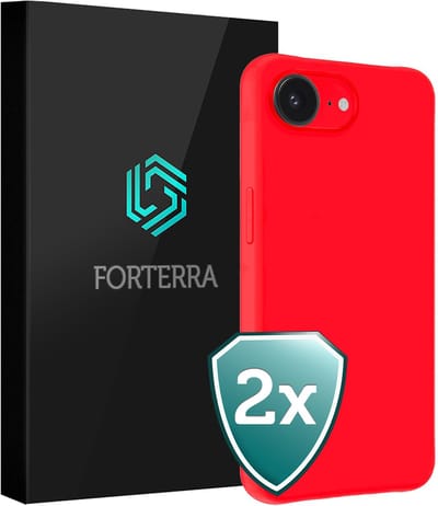 Hoesje 2 Stuks - Geschikt voor Apple iPhone 16e - Sterk & Shockproof - Back Cover - Case Siliconen - Telefoon Hoes - Rood
