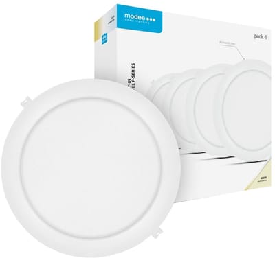 Modee LED Paneel Rond Inbouw - 24W - 2640lm - 29.4x2.9cm - 4000K - Neutraal Wit - 4 stuks