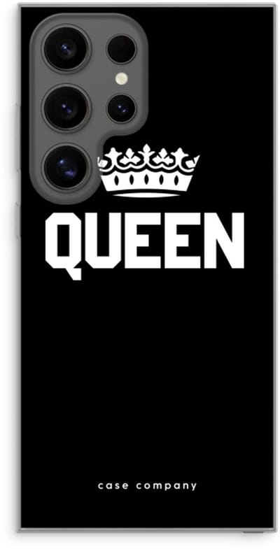 Case Company® - Hoesje geschikt voor Samsung Galaxy S24 Ultra hoesje - Queen zwart - Soft Cover Telefoonhoesje - Bescherming aan alle Kanten en Schermrand