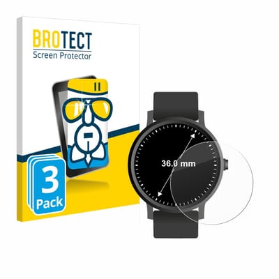 Screenprotector 3 Stuks voor Ronde Displays (ø: 36 mm) Beschermglas transparant