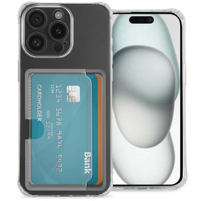 imoshion Softcase Backcover met pasjeshouder voor de Apple iPhone 15 - Transparant