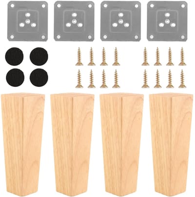SPHProducts - Meubelpoten - Houten tafelpoten - 15 cm - Eikenhout - Kastpoten - Geschikt voor stoelen en tafels