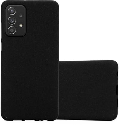 Cadorabo Hoesje geschikt voor Samsung Galaxy A52 (4G / 5G) / A52s in FROST ZWART - Beschermhoes gemaakt van flexibel TPU silicone Case Cover