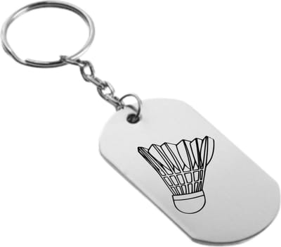 badminton sleutelhanger inclusief kaart - sport cadeau - sporten - Leuk kado voor je sporter om te geven - 2.9 x 5.4CM