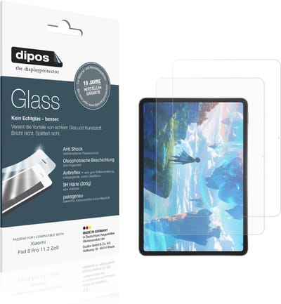 dipos – 2x Matte Pantserfolie geschikt voor Xiaomi Pad 8 Pro 11.2 Zoll | 9H Screenprotector