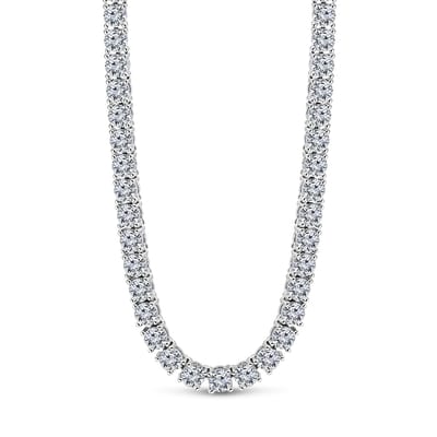 Juwelier Emo - Tennis Ketting Zilver Premium - Ronde Zirkonia stenen 3 MM - Lengte 45 CM
