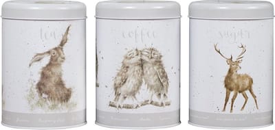 Wrendale - Tin Tea Coffee Sugar - Country Animals