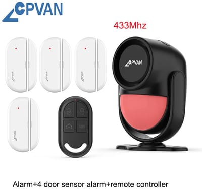 CYRO - Opritverklikker - Bewegingssensor - Doorgangsmelder - Deuralarm - Deur Alarm - met Afstandsbediening - Set van 6 - Zwart
