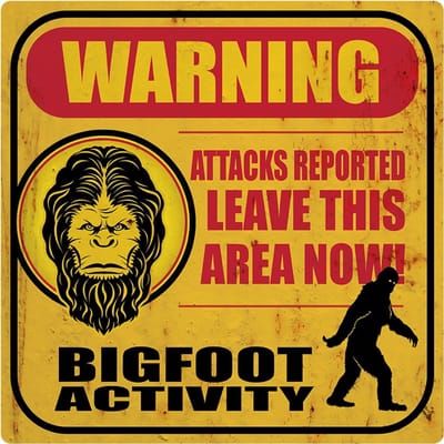 Signs USA - retro wandbord - dibond - Bigfoot - 35 x 35 cm