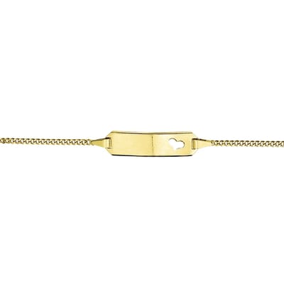 9k Graveerarmband Hart Plaat 5,0 Mm