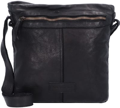 HAROLD'S Leren Schoudertas Submarine Crossbag Black Zwart